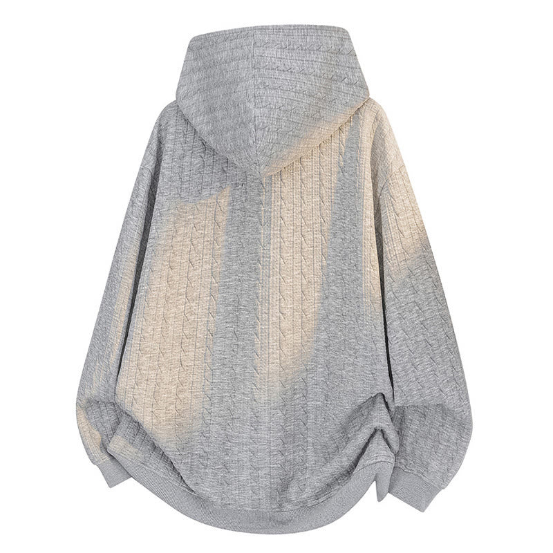 Buddha Stones秋冬 ボタン ツイストデザイン 長袖 メンズ パーカー - image 1