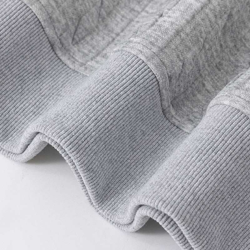 Buddha Stones秋冬 ボタン ツイストデザイン 長袖 メンズ パーカー - image 4