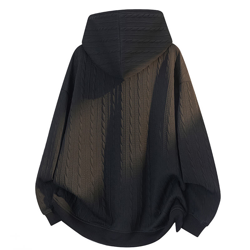 Buddha Stones秋冬 ボタン ツイストデザイン 長袖 メンズ パーカー - image 8