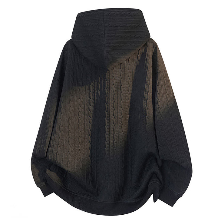 Buddha Stones秋冬 ボタン ツイストデザイン 長袖 メンズ パーカー - image 8