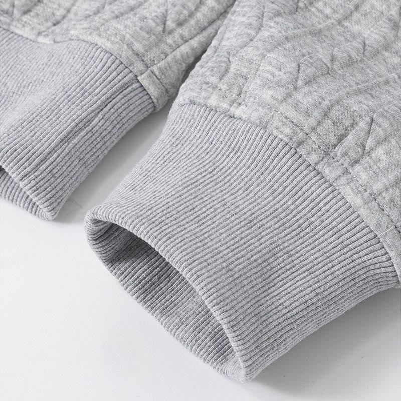 Buddha Stones秋冬 ボタン ツイストデザイン 長袖 メンズ パーカー - image 5