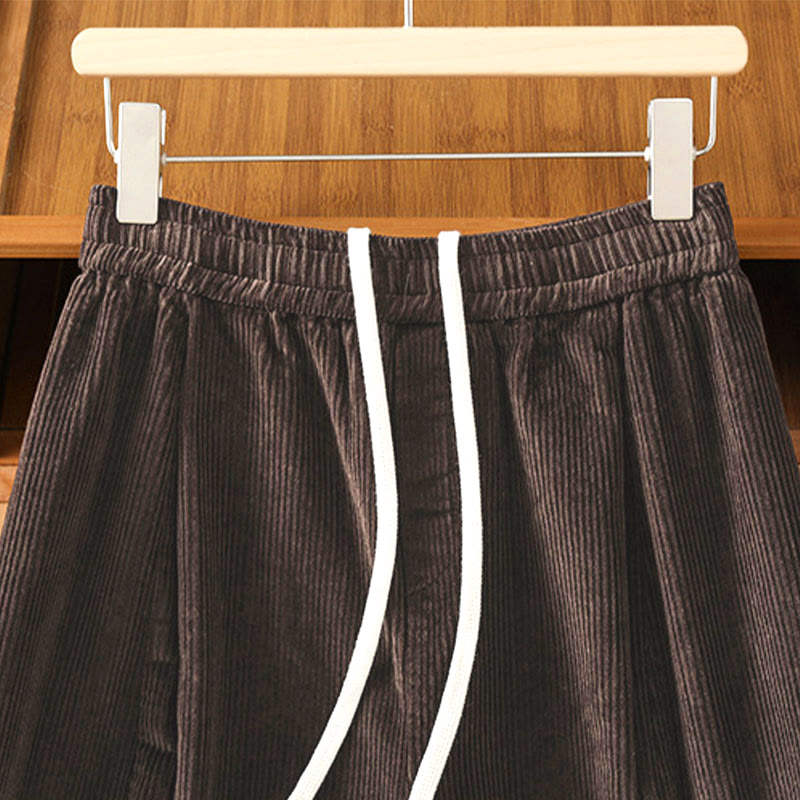 Buddha Stonesプレーン ゴムウエスト レディース クロップド 7-8丈 ワイドレッグ コーデュロイパンツ - image 13