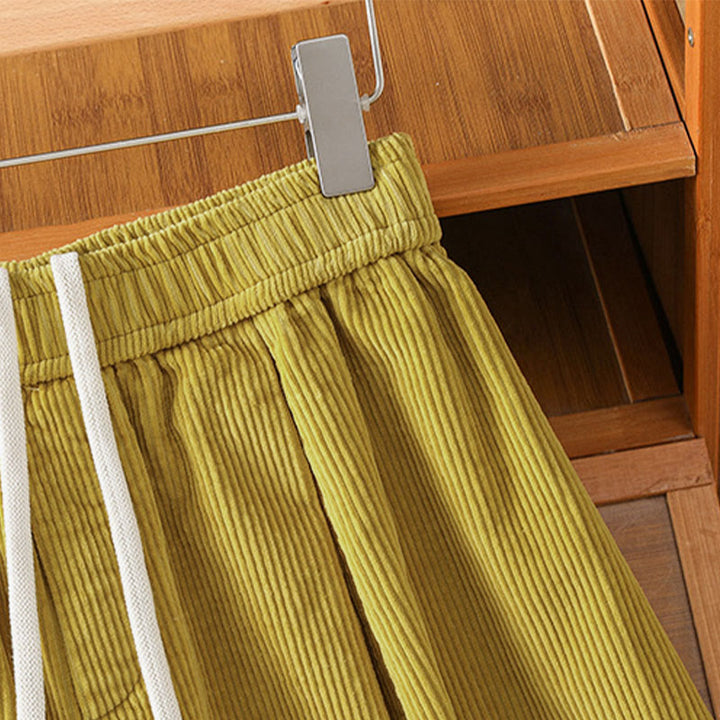 Buddha Stonesプレーン ゴムウエスト レディース クロップド 7-8丈 ワイドレッグ コーデュロイパンツ - image 7