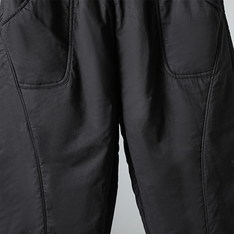 Buddha Stones冬用 伸縮性ウエスト コットン サーマル レディース クロップド丈 7-8丈 ハーレムパンツ ポケット付き - image 22