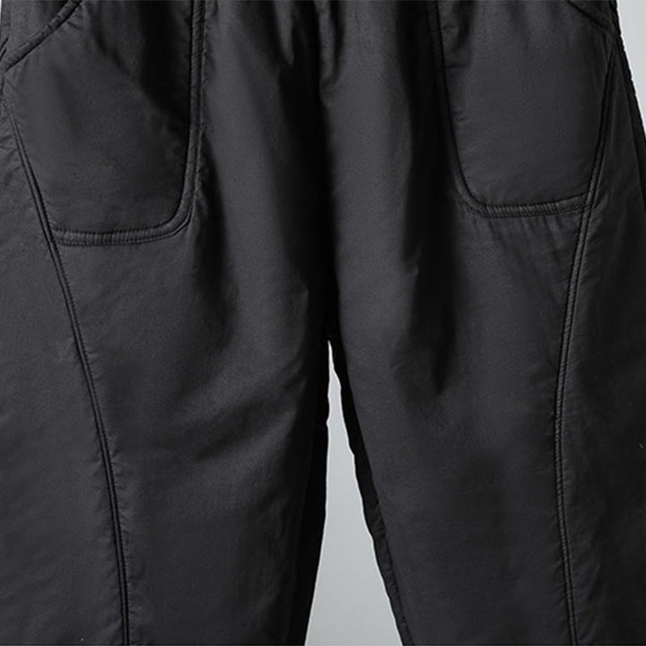 Buddha Stones冬用 伸縮性ウエスト コットン サーマル レディース クロップド丈 7-8丈 ハーレムパンツ ポケット付き - image 22