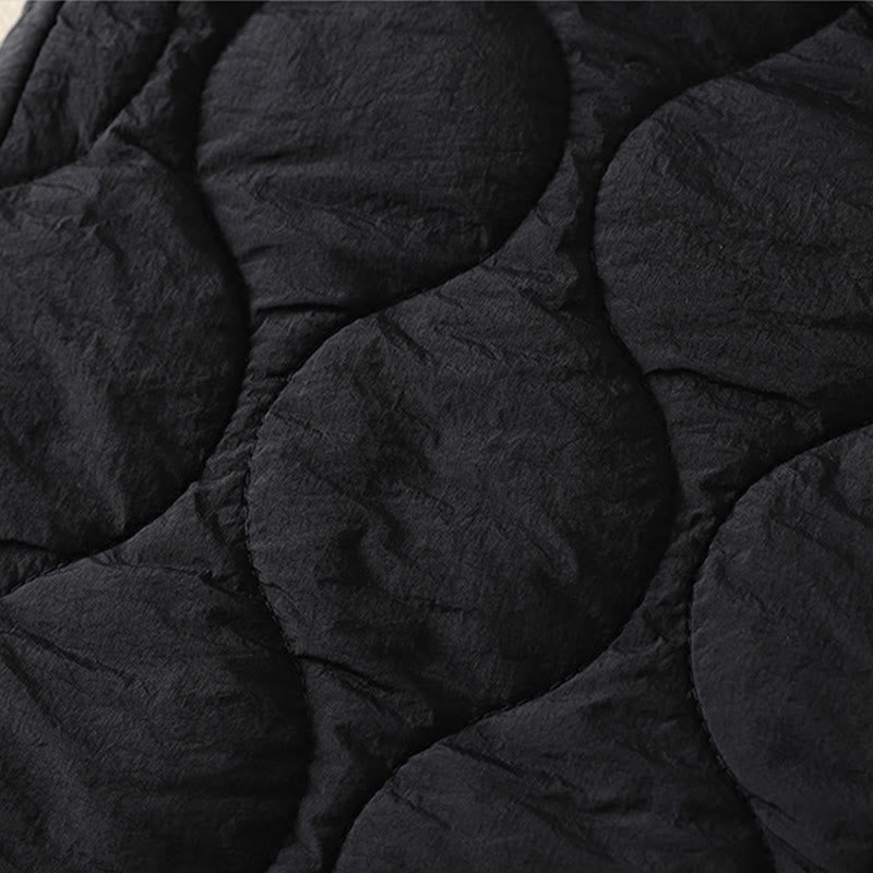 Buddha Stones冬 カーブライン 伸縮性ウエスト ドローストリング パッチワーク チェック柄 コットン サーマル レディース パンツ ポケット付き - image 4