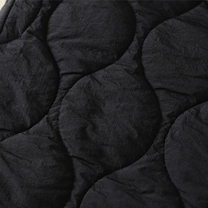 Buddha Stones冬 カーブライン 伸縮性ウエスト ドローストリング パッチワーク チェック柄 コットン サーマル レディース パンツ ポケット付き - image 4