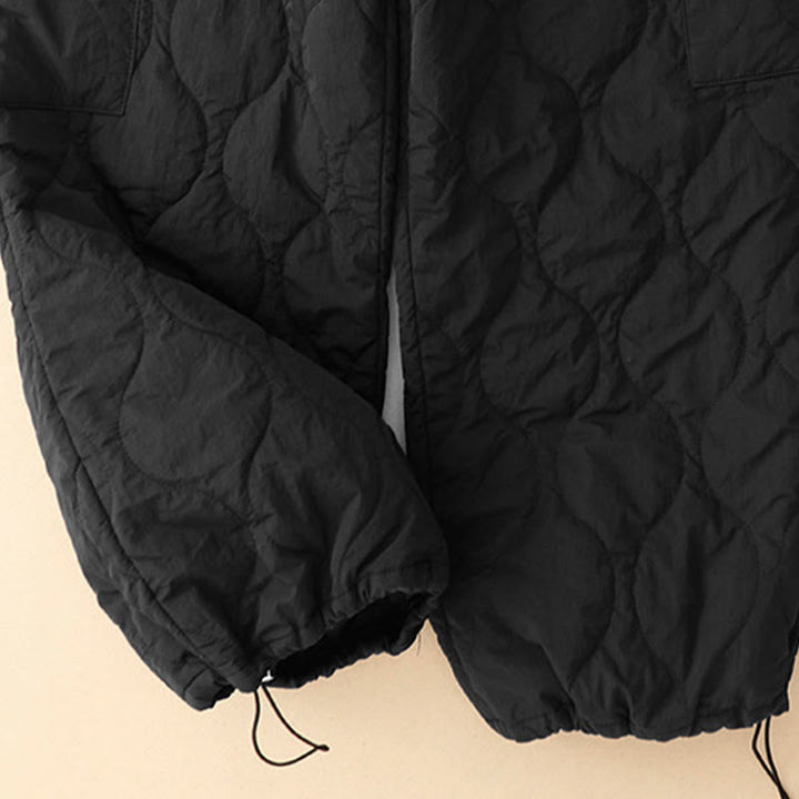 Buddha Stones冬用 カーブライン 伸縮性ウエスト ドローストリング コットン サーマル レディース パンツ ポケット付き - image 14