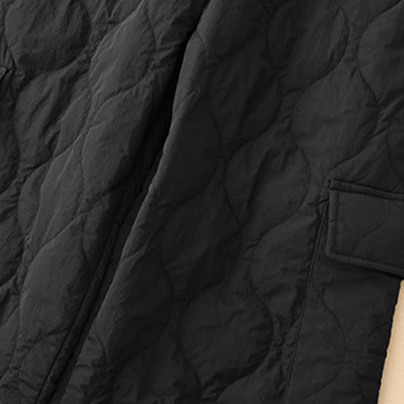 Buddha Stones冬用 カーブライン 伸縮性ウエスト ドローストリング コットン サーマル レディース パンツ ポケット付き - image 13