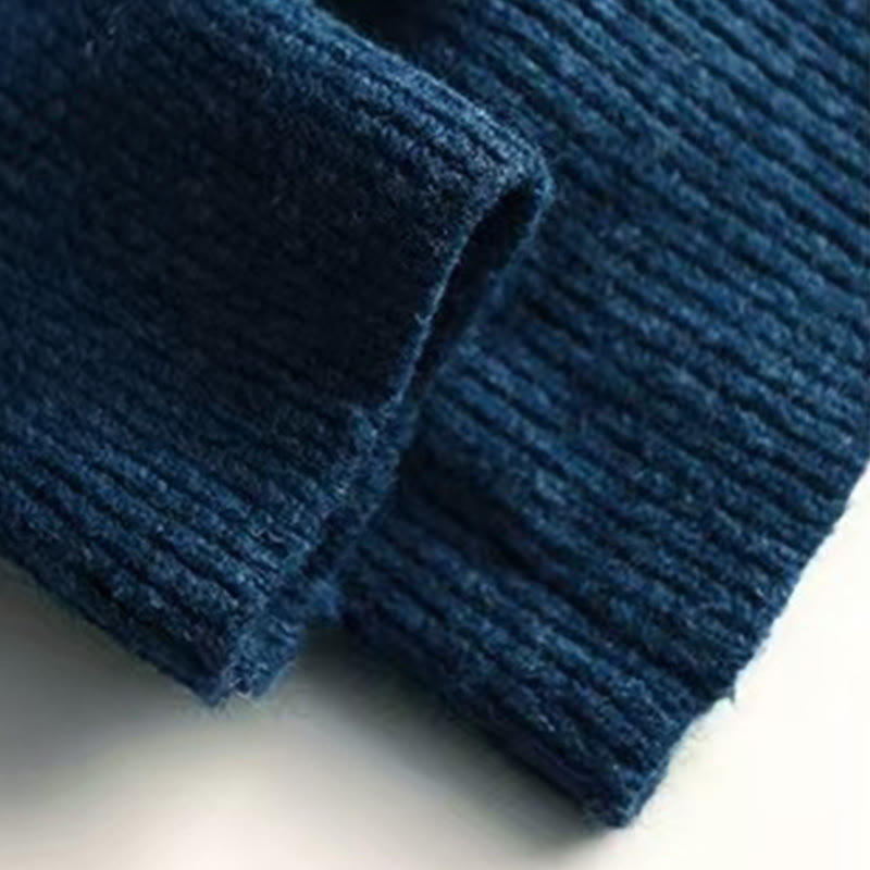 Buddha Stones冬用 無地 モックネック 長袖 レディース ニット コットン セーター - image 6