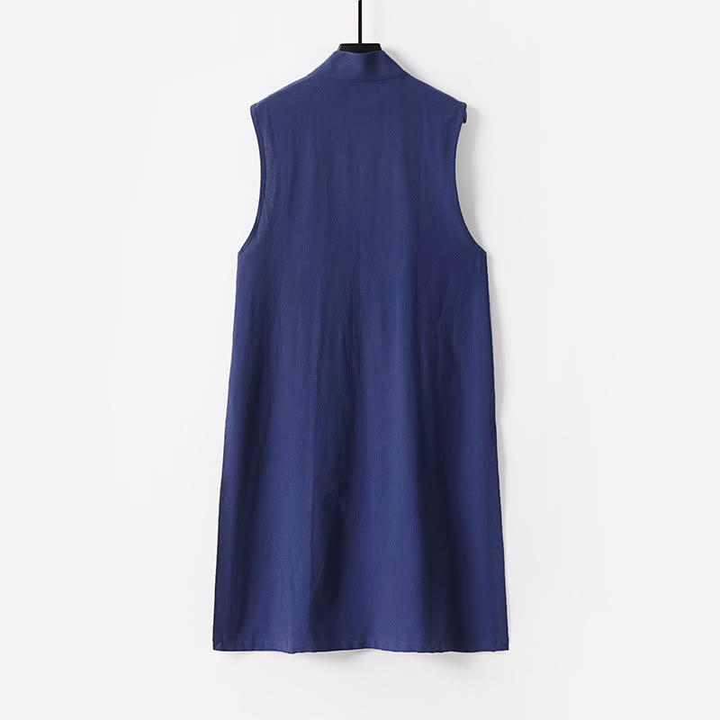 Buddha Stones2個 武当山太極拳儀式用 無地 長袖 メンズ 道教 ロングローブ 着物 ノースリーブ ベストスーツ - image 5