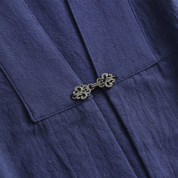 Buddha Stones2個 武当山太極拳儀式用 無地 長袖 メンズ 道教 ロングローブ 着物 ノースリーブ ベストスーツ - image 9