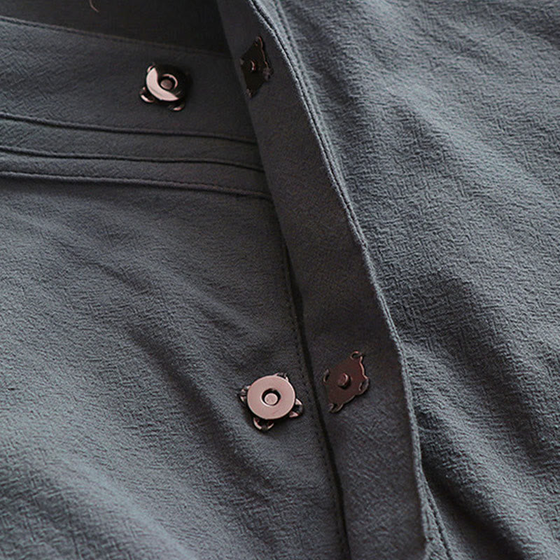 Buddha Stones2個 武当山太極拳儀式用 無地 長袖 メンズ 道教 ロングローブ 着物 ノースリーブ ベストスーツ - image 15