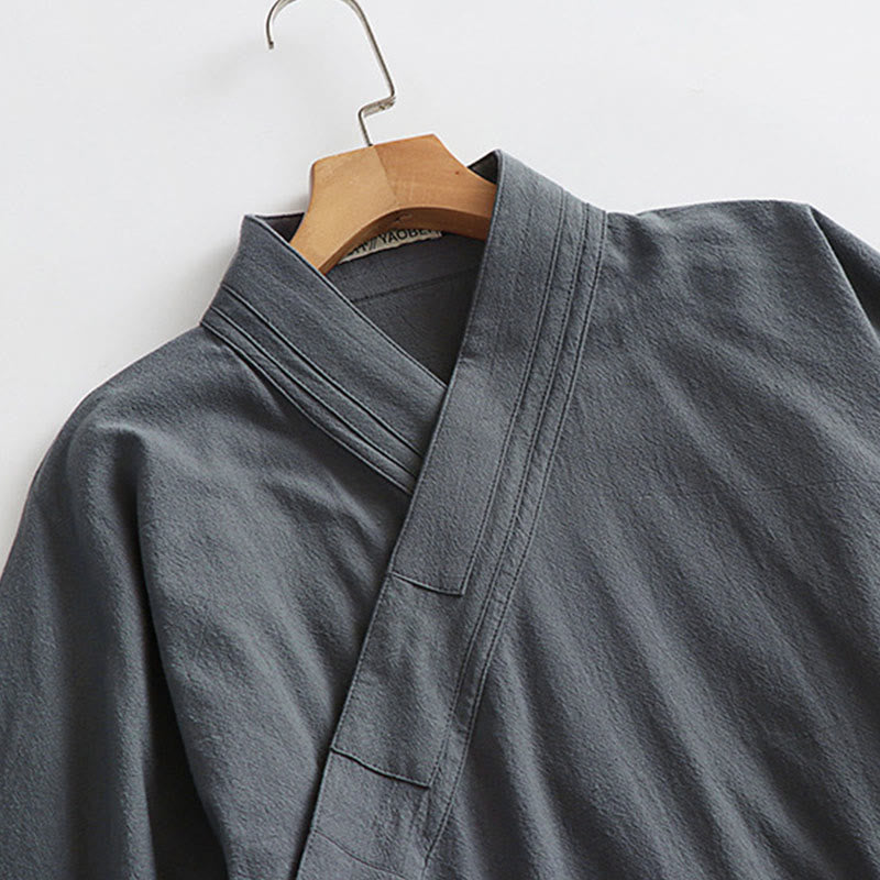 Buddha Stones当山伝統太極拳儀式用ロングワイドスリーブメンズ道教ロングローブ - image 5