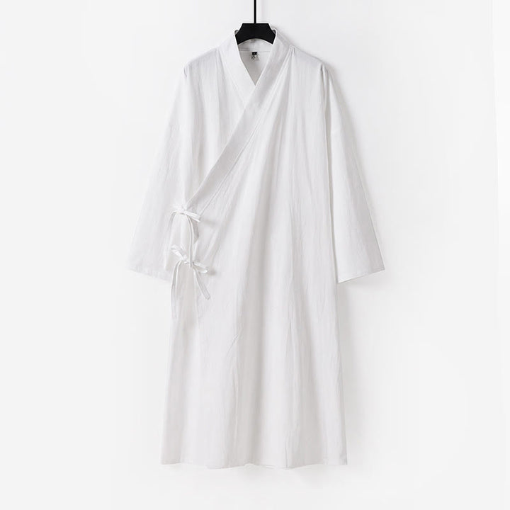Buddha Stones当山伝統太極拳武術儀式用長袖メンズ道教ロングローブ - 白 - US/UK/AU54、 EU64 (9XL) - image 0