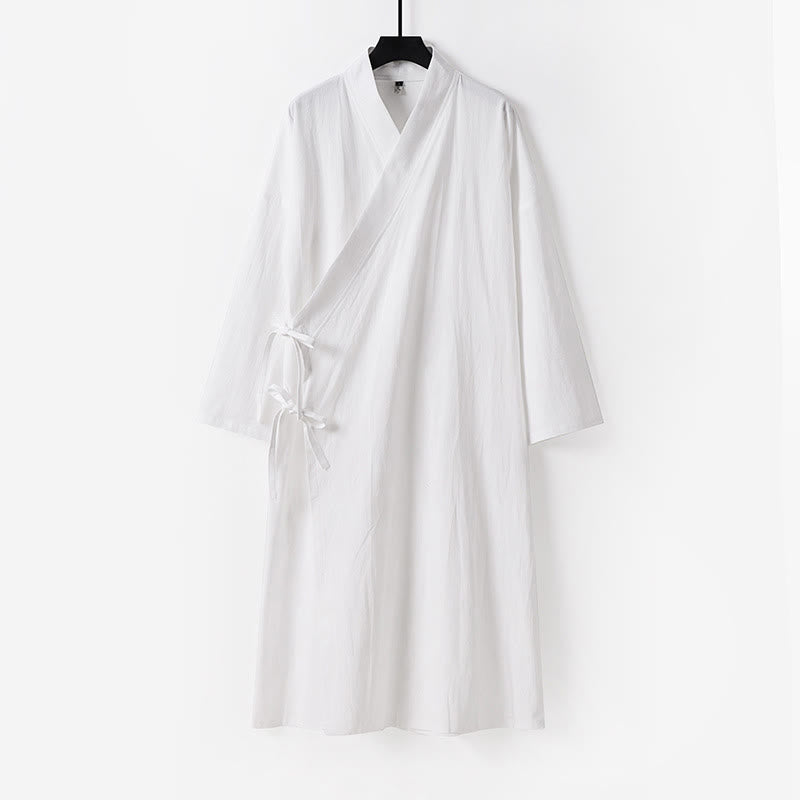 Buddha Stones当山伝統太極拳武術儀式用長袖メンズ道教ロングローブ - 白 - US/UK/AU54、 EU64 (9XL) - image 0