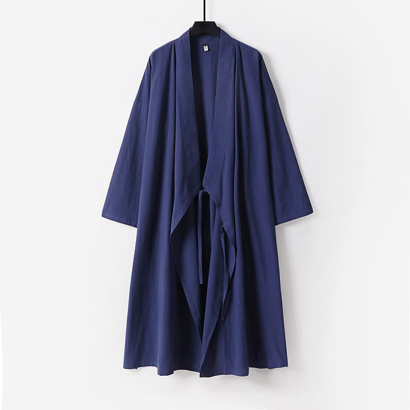 Buddha Stones当山伝統太極拳武術儀式用長袖メンズ道教ロングローブ - スティールブルー - US/UK/AU54、 EU64 (9XL) - image 3