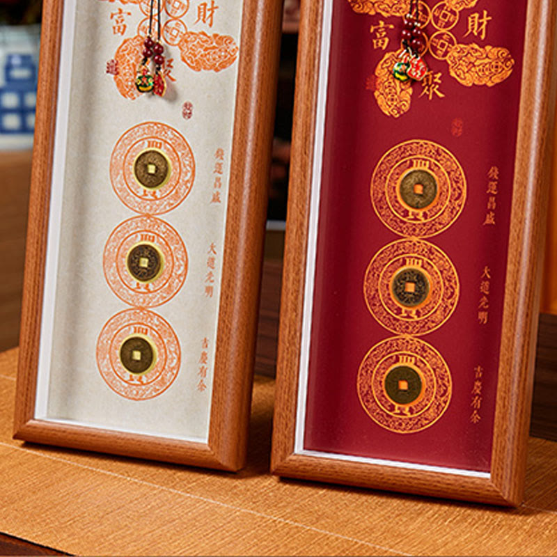 Buddha Stones銅貨 辰砂幸運繁栄を引き寄せる良縁祈願フォトフレーム オーナメント ホームデコレーション - image 9