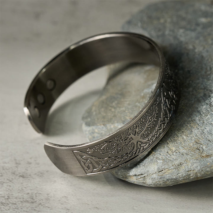 Buddha Stones生命の樹 銅製 オープンバランス 幸運カフブレスレット バングル - image 2