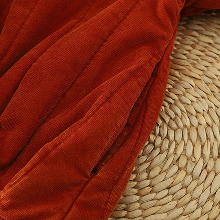 Buddha Stones冬用 フロッグボタン ポリエステル 長袖 コーデュロイ レディース ジャケット  - image 6