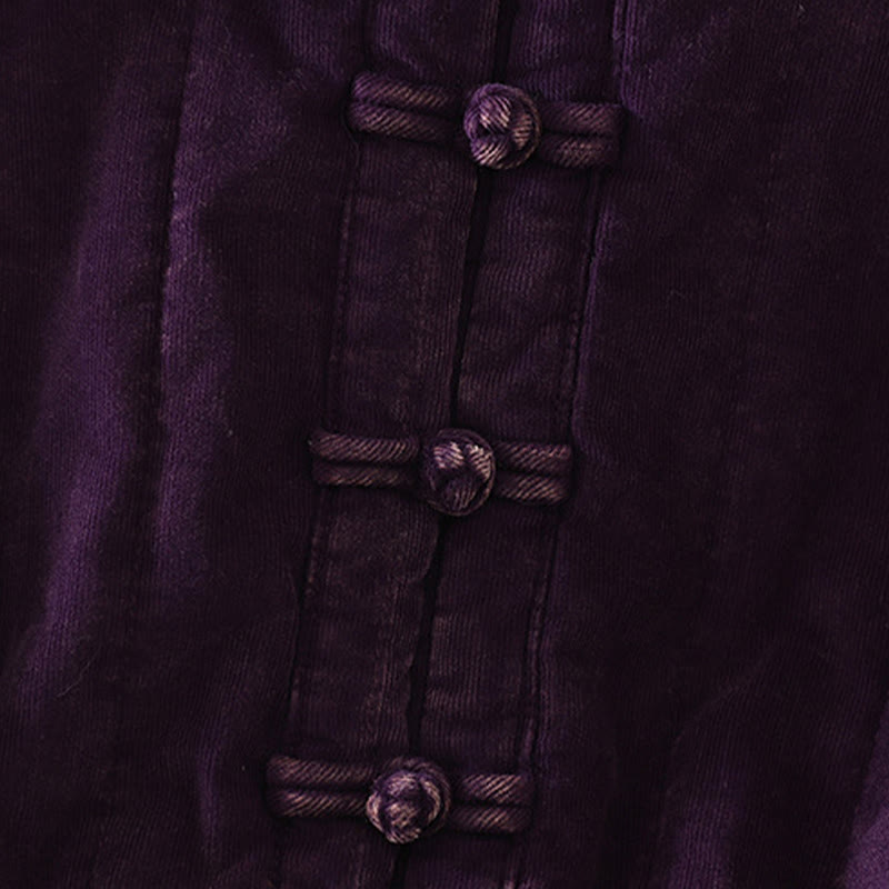 Buddha Stones冬用 フロッグボタン ポリエステル 長袖 コーデュロイ レディース ジャケット  - image 14