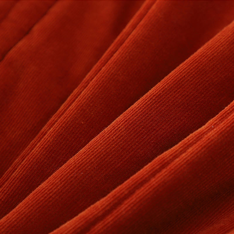 Buddha Stones冬用 フロッグボタン ポリエステル 長袖 コーデュロイ レディース ジャケット  - image 8