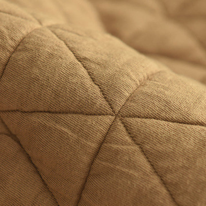 Buddha Stones冬用コットン 長袖 ダイヤモンド柄 レディース サーマルジャケット ポケット付き - image 15