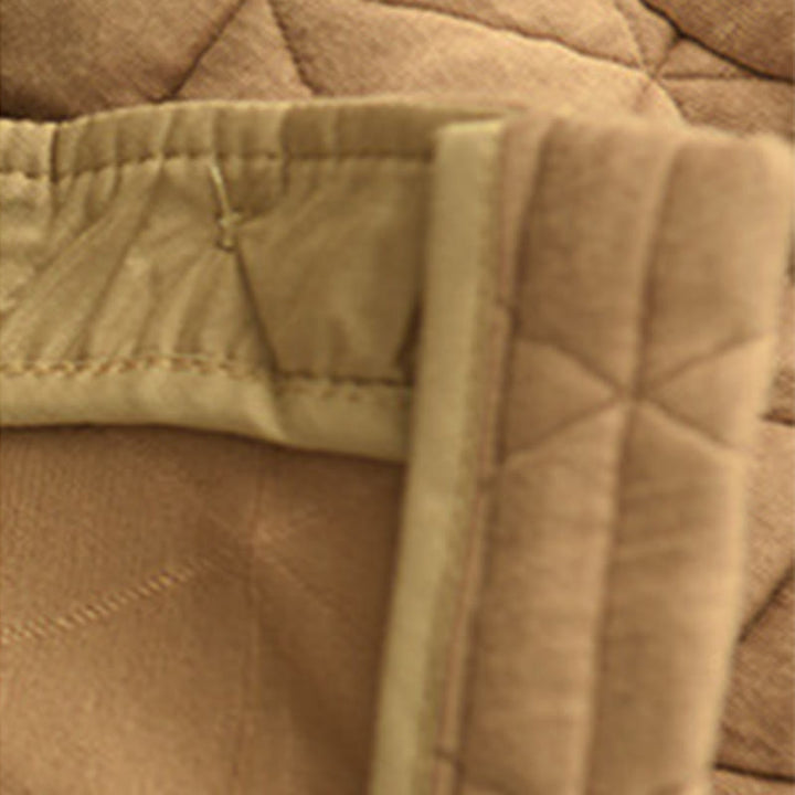 Buddha Stones冬用コットン 長袖 ダイヤモンド柄 レディース サーマルジャケット ポケット付き - image 13