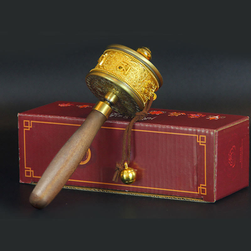 チベットの幸運の祈祷ホイール六つの真実の言葉の装飾 - image 10