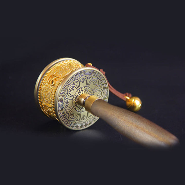 チベットの幸運の祈祷ホイール六つの真実の言葉の装飾 - image 2