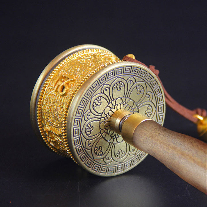 チベットの幸運の祈祷ホイール六つの真実の言葉の装飾 - image 7