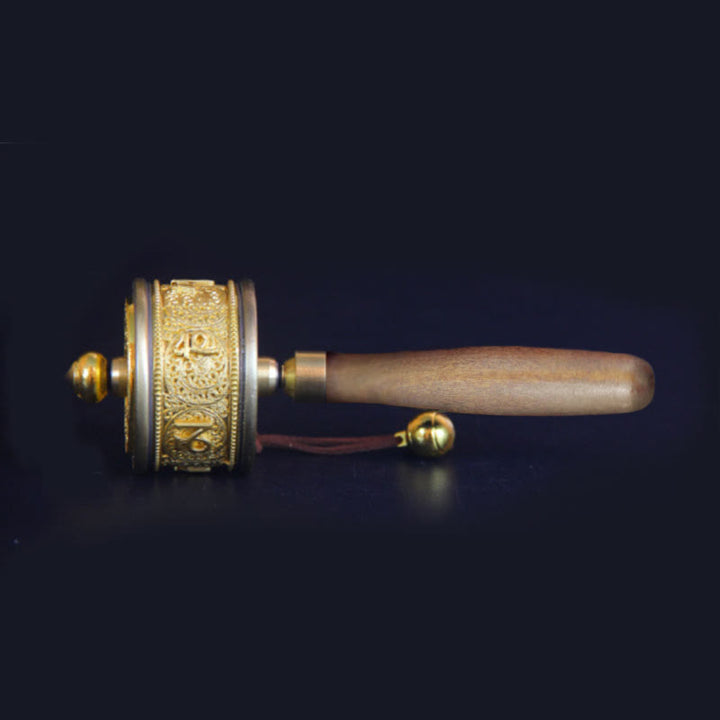 チベットの幸運の祈祷ホイール六つの真実の言葉の装飾 - image 4