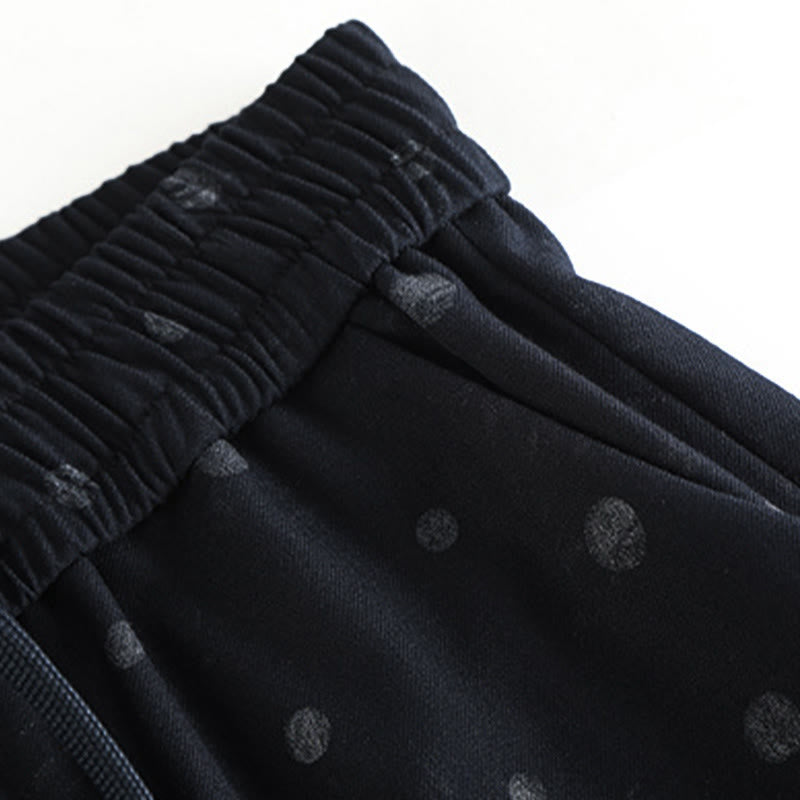 Buddha Stonesカジュアル ホワイト ドット柄 ポリエステル レディース ワイドレッグパンツ ポケット付き - image 4