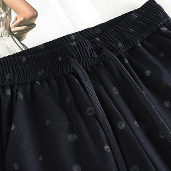 Buddha Stonesカジュアル ホワイト ドット柄 ポリエステル レディース ワイドレッグパンツ ポケット付き - image 2