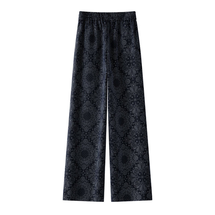Buddha Stonesカジュアル 花柄 ポリエステル レディース ワイドレッグパンツ ポケット付き - image 1