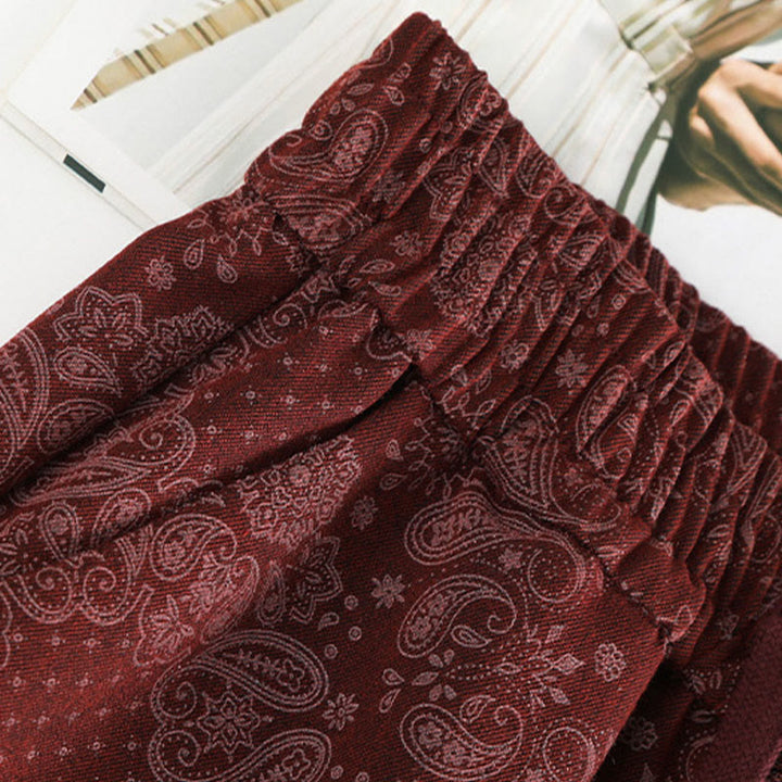 Buddha Stonesカジュアル 花柄 ポリエステル レディース ワイドレッグパンツ ポケット付き - image 9