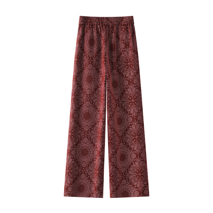 Buddha Stonesカジュアル 花柄 ポリエステル レディース ワイドレッグパンツ ポケット付き - image 6