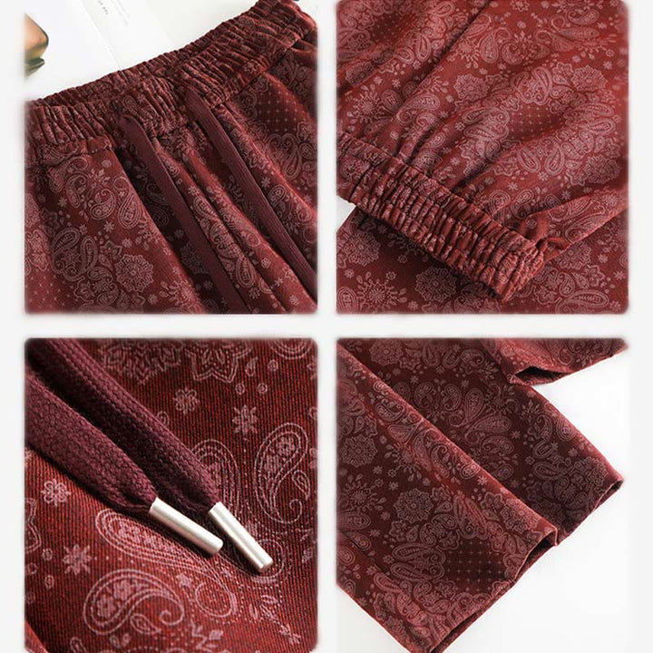 Buddha Stonesカジュアル 花柄 ポリエステル レディース ワイドレッグパンツ ポケット付き - image 12