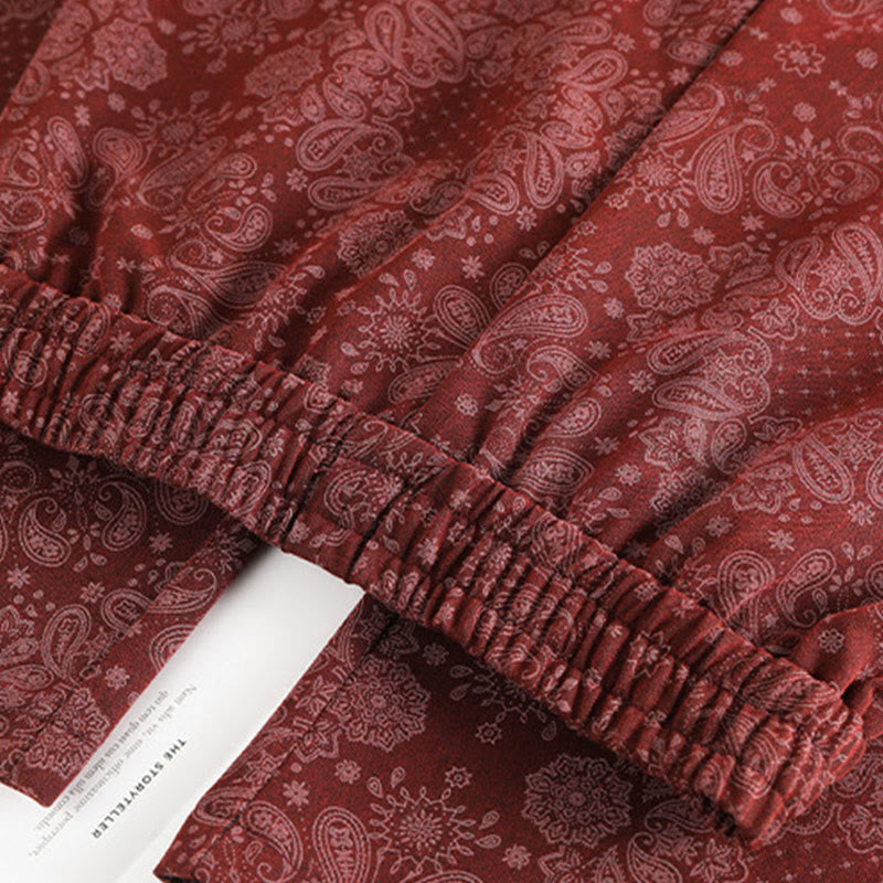 Buddha Stonesカジュアル 花柄 ポリエステル レディース ワイドレッグパンツ ポケット付き - image 10