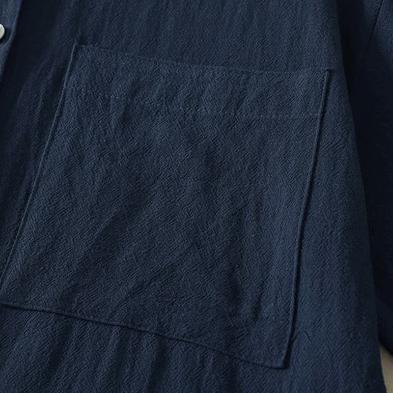 Buddha Stones秋 クルーカラー 長袖 レディース ポリエステル シャツ ポケット付き - image 5