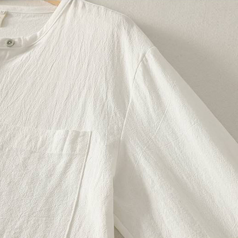 Buddha Stones秋 クルーカラー 長袖 レディース ポリエステル シャツ ポケット付き - image 22