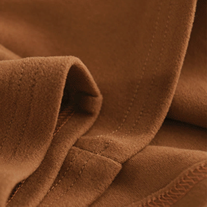 Buddha Stones冬用 無地 コットン 厚手 長袖 レディース パーカー フード付き - image 5