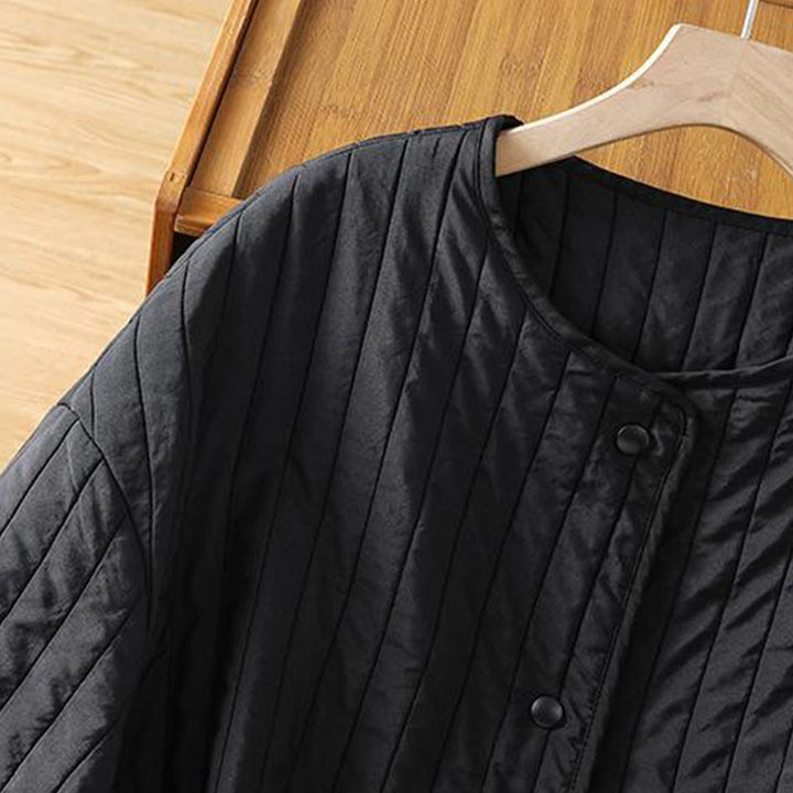 Buddha Stonesレディース 無地 クルーネック ドローストリングデザイン 長袖 コットンジャケット ポケット付き - image 5