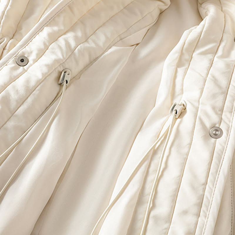 Buddha Stonesレディース 無地 クルーネック ドローストリングデザイン 長袖 コットンジャケット ポケット付き - image 17