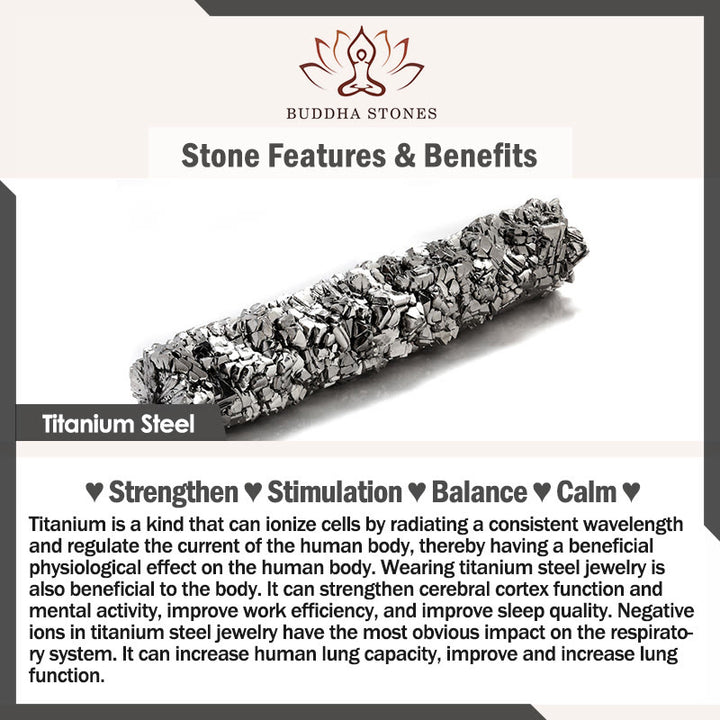 Buddha Stones インフィニティデザイン 444 エンジェルナンバー 888 エンジェルナンバー チタン鋼 レザー強化ブレスレット - image 6