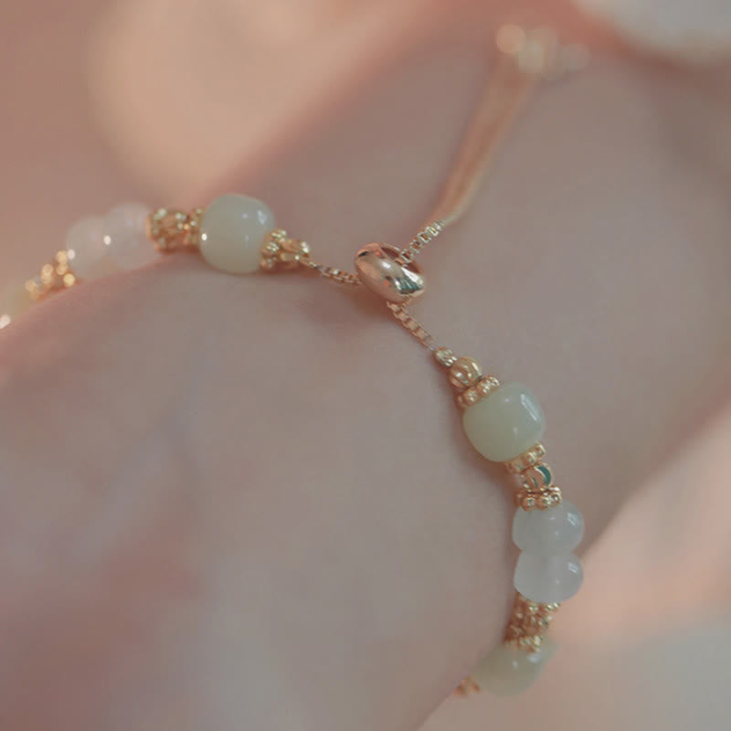 Buddha Stonesバタフライチャーム 和田翡翠 調節可能チェーン豊かさブレスレット - image 8