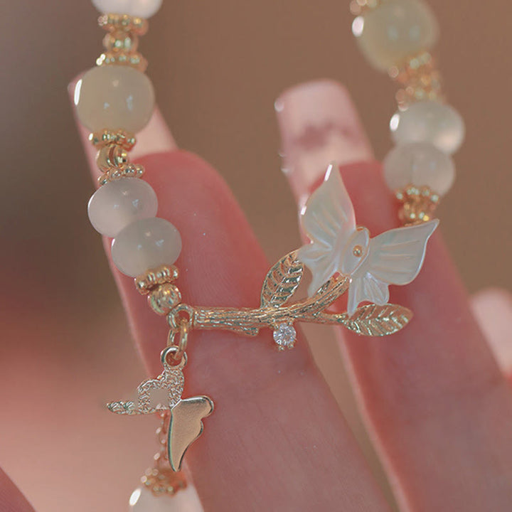 Buddha Stonesバタフライチャーム 和田翡翠 調節可能チェーン豊かさブレスレット - image 9