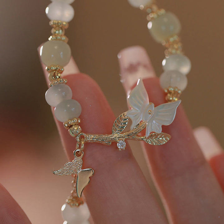 Buddha Stonesバタフライチャーム 和田翡翠 調節可能チェーン豊かさブレスレット - image 11