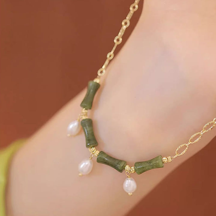 Buddha Stones天山翡翠 竹真珠 豊穣 富のネックレスペンダント - image 3