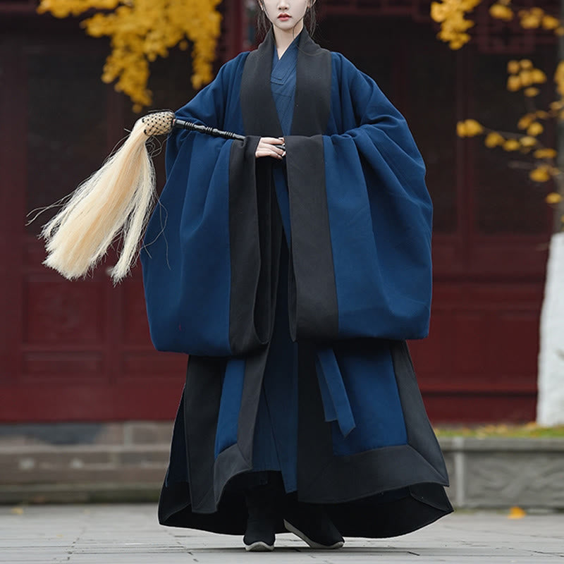 Buddha Stones秋冬 武当 伝統 太極拳 武術 儀式 リネン 長袖 ユニセックス 道教 ロングローブ - ワイドスリーブ - XL-米国/UK/AU/ EU-Lサイズに適合 - image 0